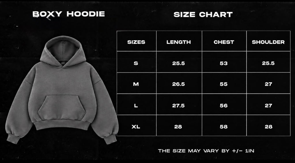 Black Boxy Hoodie | 360 GSM.