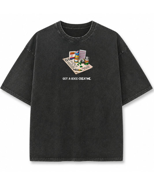 Vintage Fade Wash Oversized T-shirt Front Design