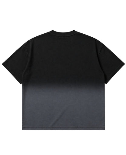 Black Ombré Wash Boxy Fit T-shirt Back Design
