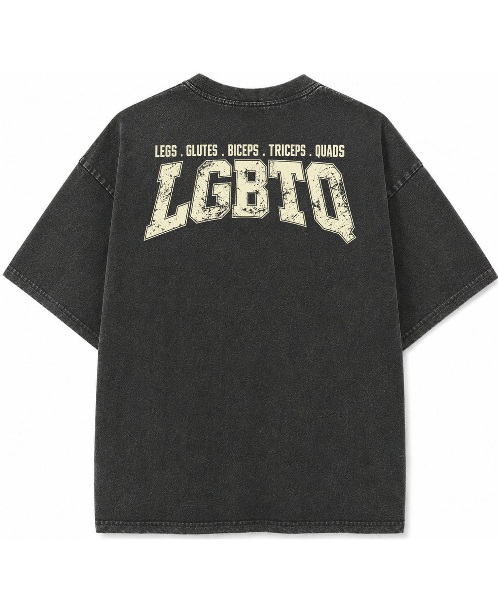 Vintage Fade Wash Oversized T-shirt Back Design
