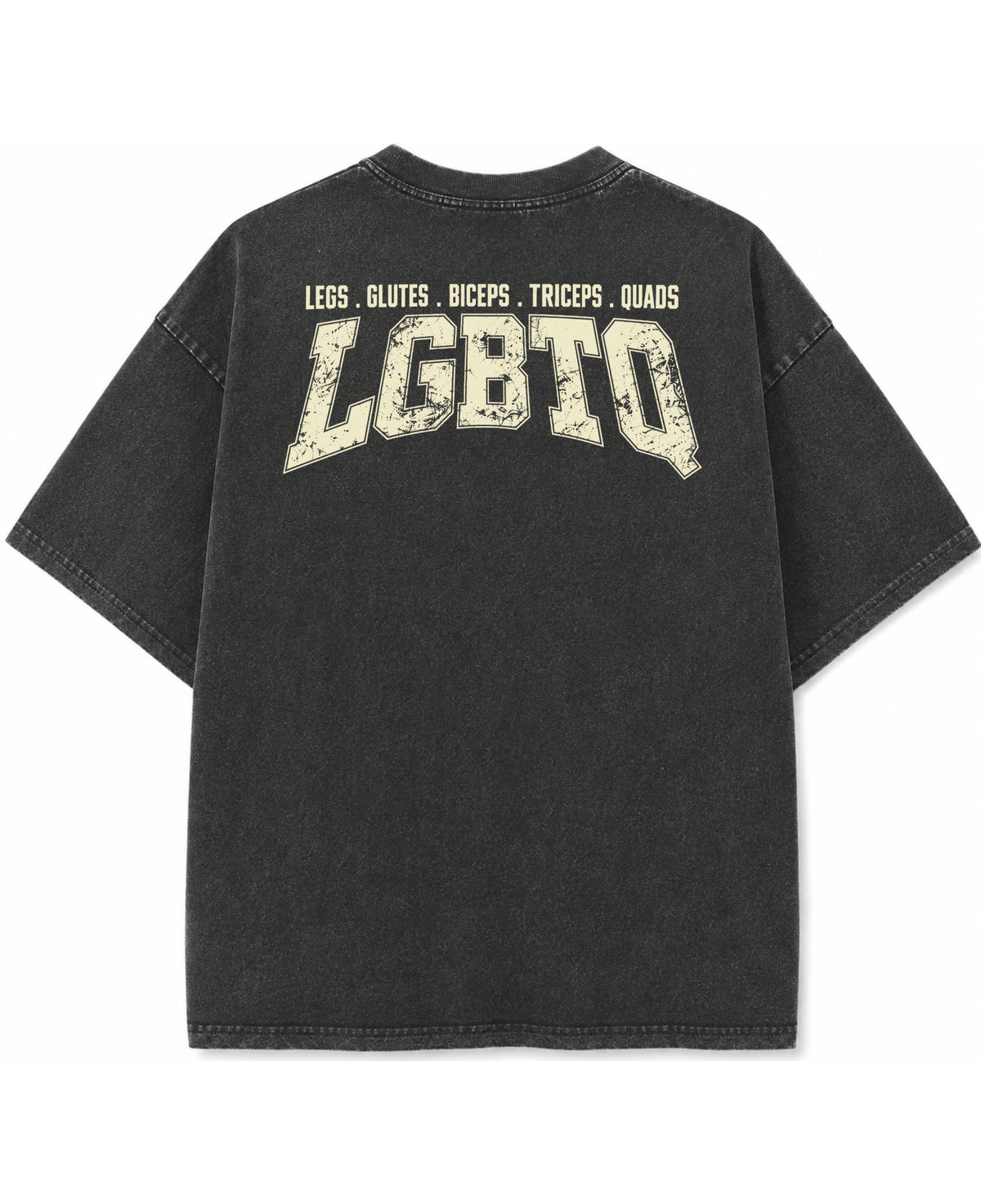 Vintage Fade Wash Oversized T-shirt Back Design