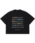 Graphite Boxy Slub tee Front Design